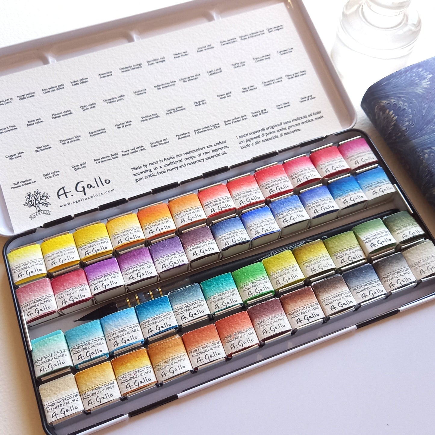 A. Gallo Watercolour Set A. Gallo - Handmade Watercolour - 48 Colours - Collection Set