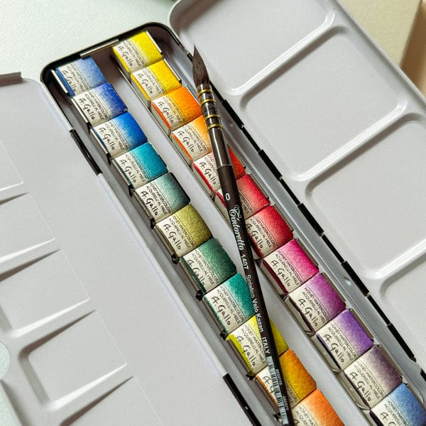 A. Gallo Watercolour Set A. Gallo - Handmade Watercolour Set - Signature Palette - 24 Half Pans