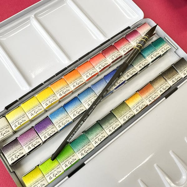 A. Gallo Watercolour Set A. Gallo - Handmade Watercolour Set - Signature Palette - 36 Half Pans
