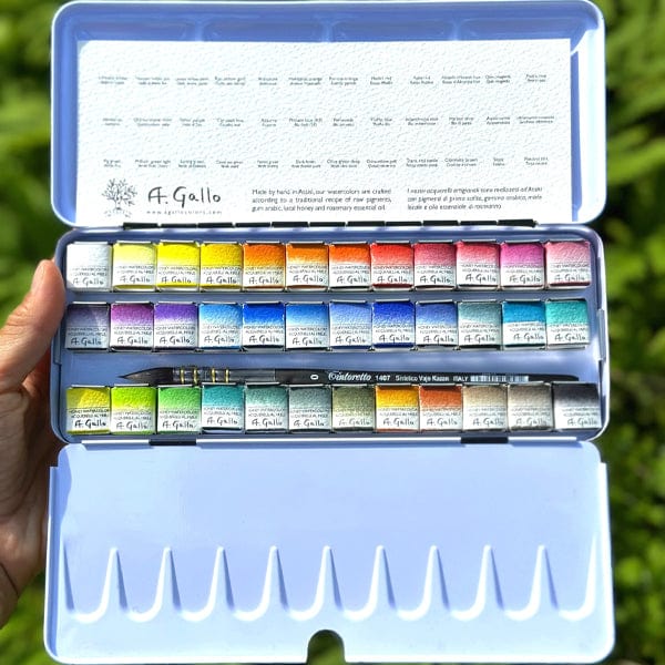 A. Gallo Watercolour Set A. Gallo - Handmade Watercolour Set - Signature Palette - 36 Half Pans