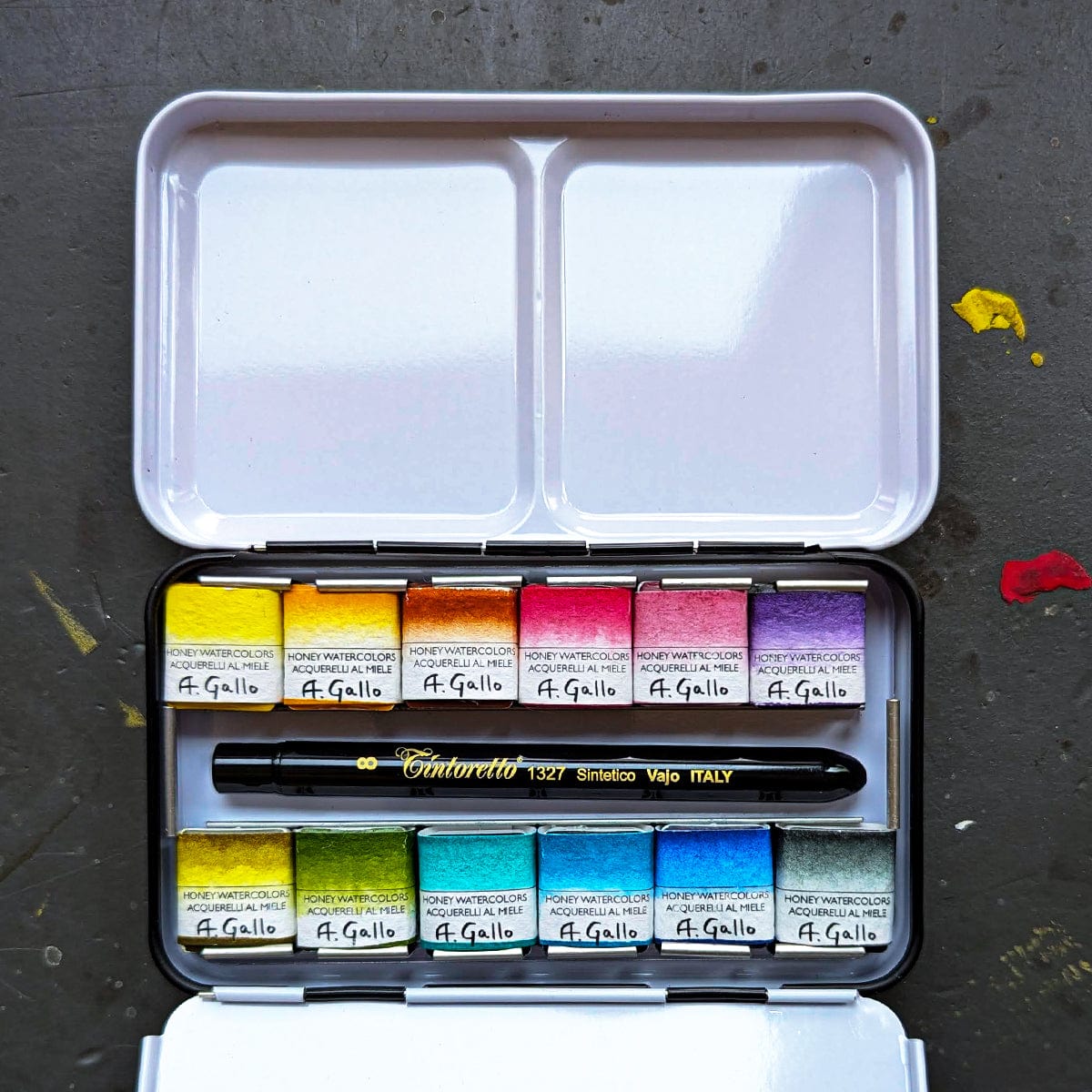 A. Gallo Watercolour Set A. Gallo - Handmade Watercolours - Botanical Palette - Set of 12 Half Pans