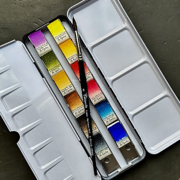 A. Gallo Watercolour Set A. Gallo - Handmade Watercolours - Classic Palette - Set of 12 Full Pans