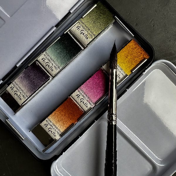 A. Gallo Watercolour Set A. Gallo - Handmade Watercolours - Signature Palette - Set of 6 Full Pans