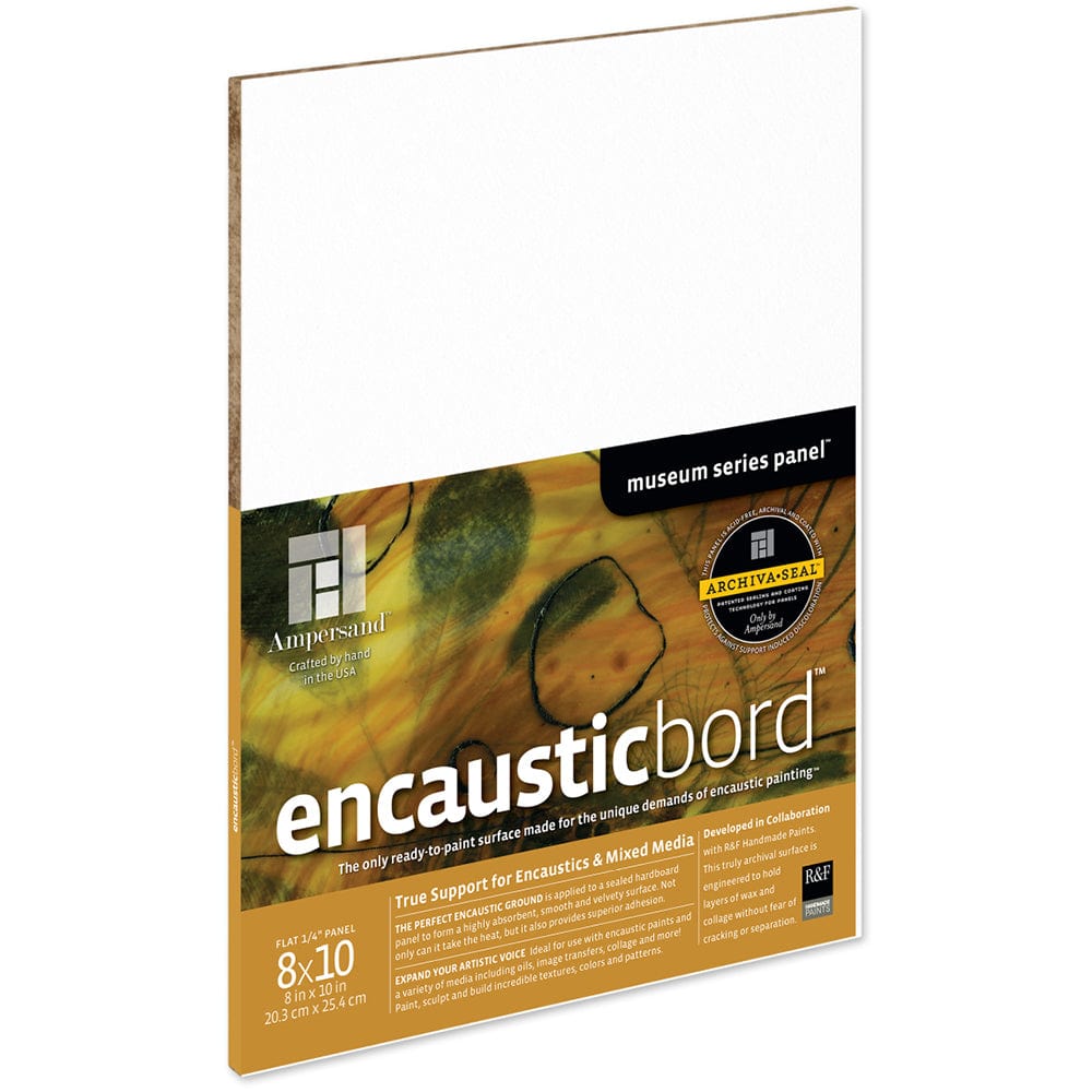 Ampersand Primed Wood Panel Ampersand - Encausticbord - 1/4" Depth - 8x10"