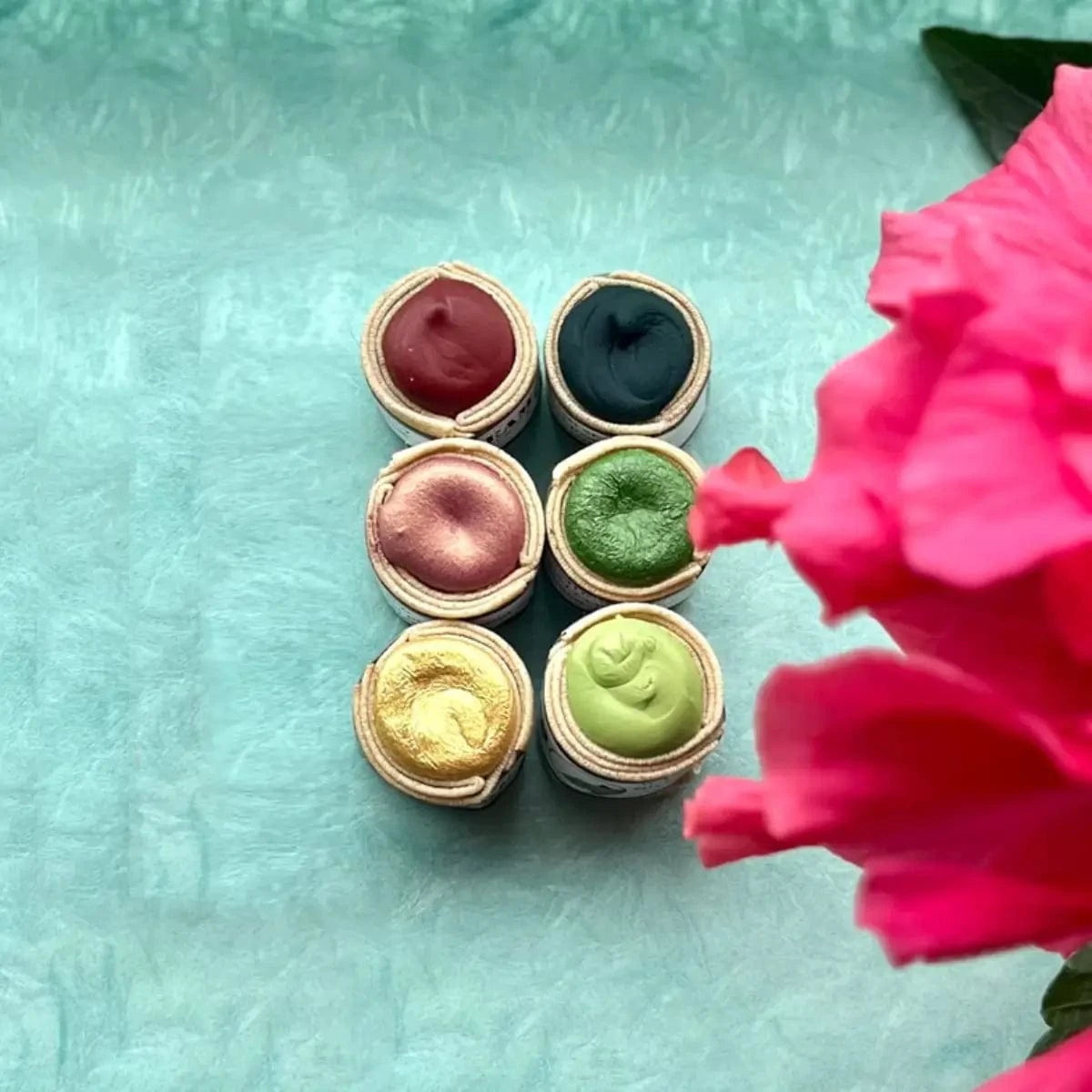 Beam Paints Watercolour Set Beam - Handmade Watercolours - Hibiscus Paintstone Bundle - Set of 6 Colours