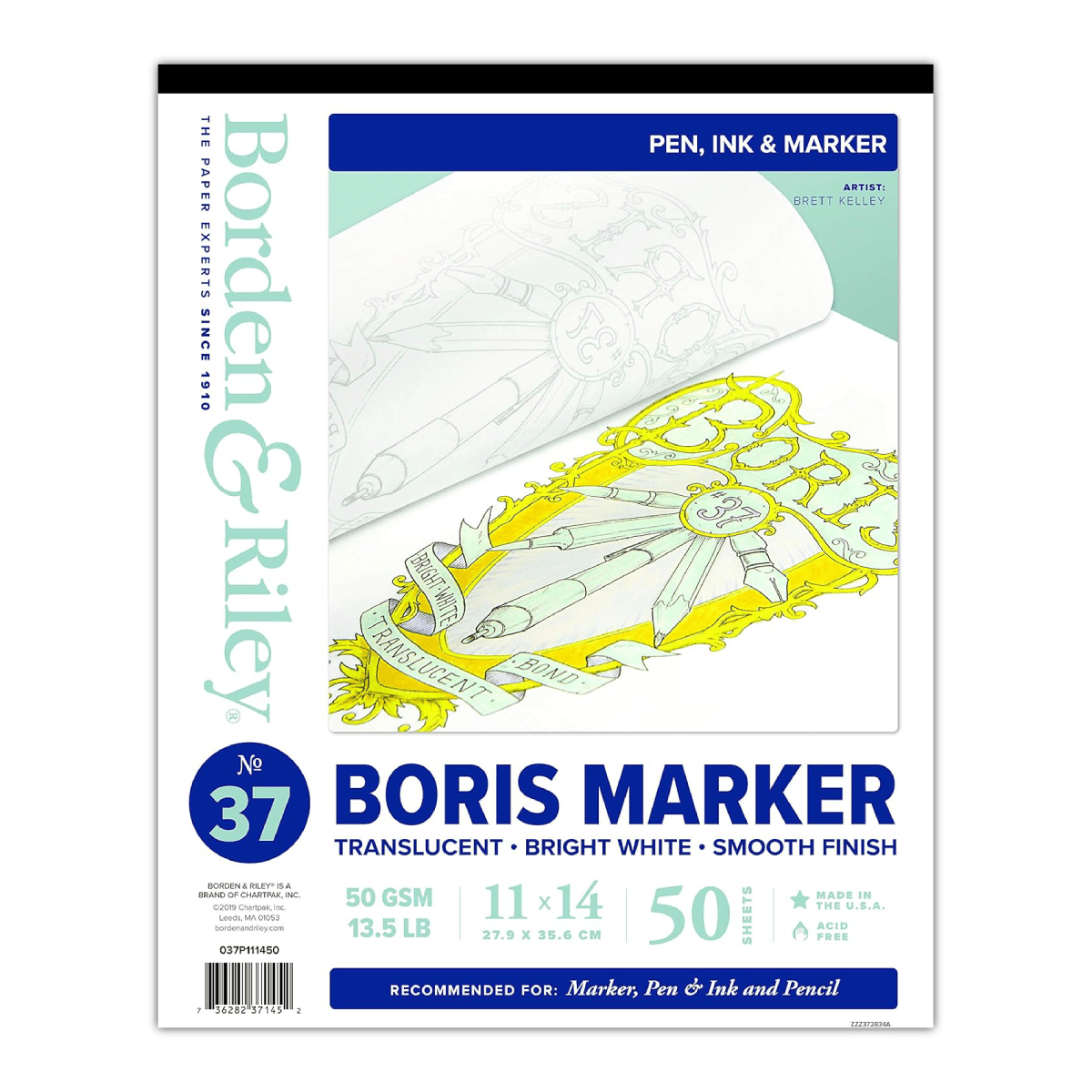 Borden & Riley Marker Pad Borden & Riley - #37 Boris Marker Layout - 11x14" Pad