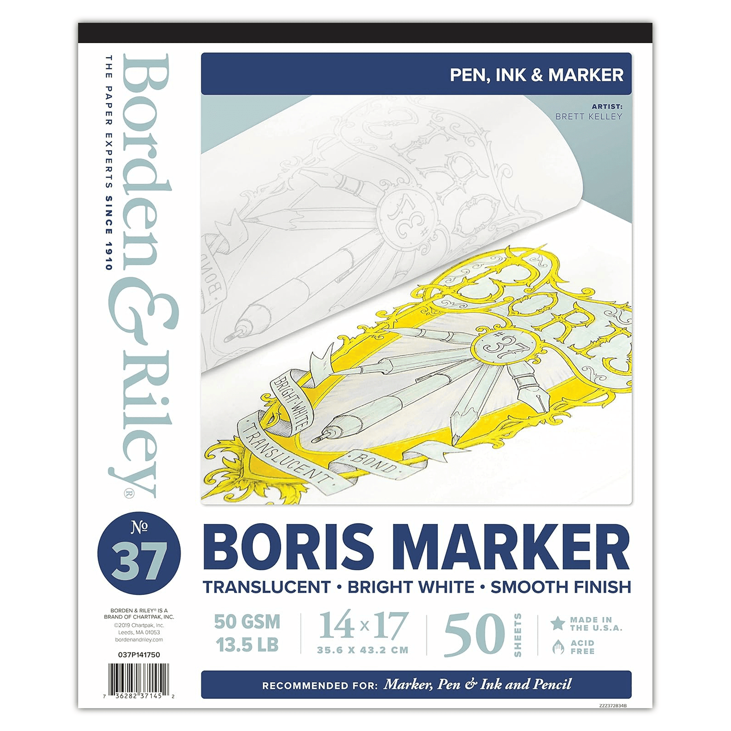 Borden & Riley Marker Pad Borden & Riley - #37 Boris Marker Layout Bond - 14x17" Pad