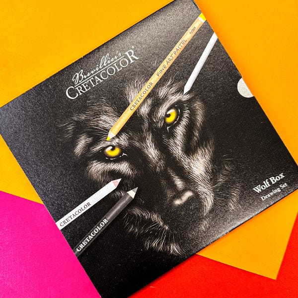 Brevillier's Drawing Set Brevillier's Cretacolor - Drawing Set - Wolf Box - 25 Pieces - Item #91400-2602