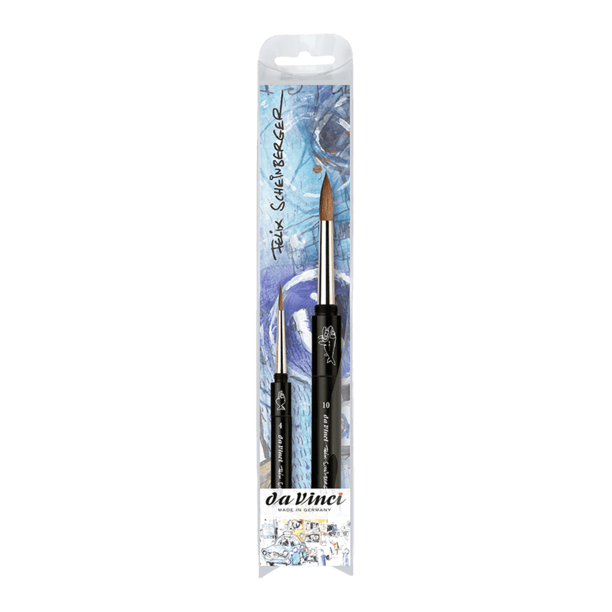 da Vinci Synthetic Brush Set da Vinci - Colineo - Travel Brushes - Felix Sheinberger LIMITED EDITION - Set of 2