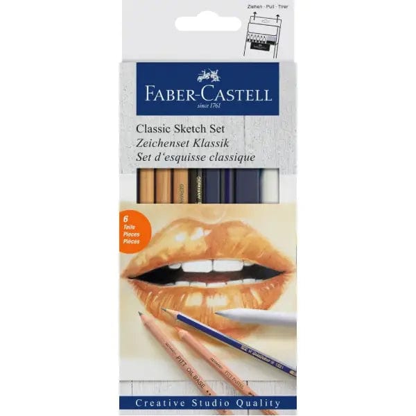 Faber-Castell Graphite Pencil Set Faber-Castell - Creative Studio - Classic Sketch Set - 6 Pieces