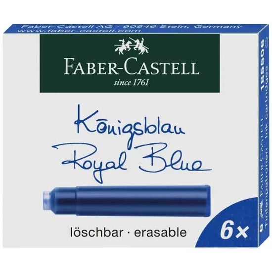 Faber-Castell Ink Cartridge Royal Blue Faber-Castell - Ink Cartridges - 6 Pack