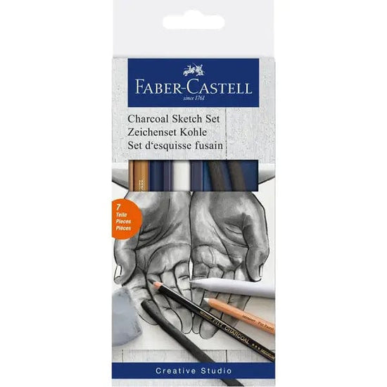 Faber-Castell Pastel Pencil Set Faber-Castell - Creative Studio - Charcoal Sketch Set - 7 Pieces