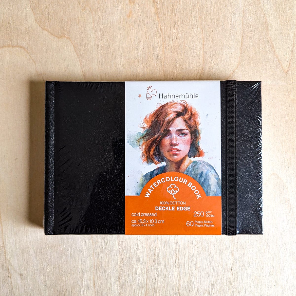 Hahnemühle Watercolour Pad - Hardcover Hahnemühle - 100% Cotton Deckle Edge Watercolour Book - 15.3x10.3cm - Landscape Style