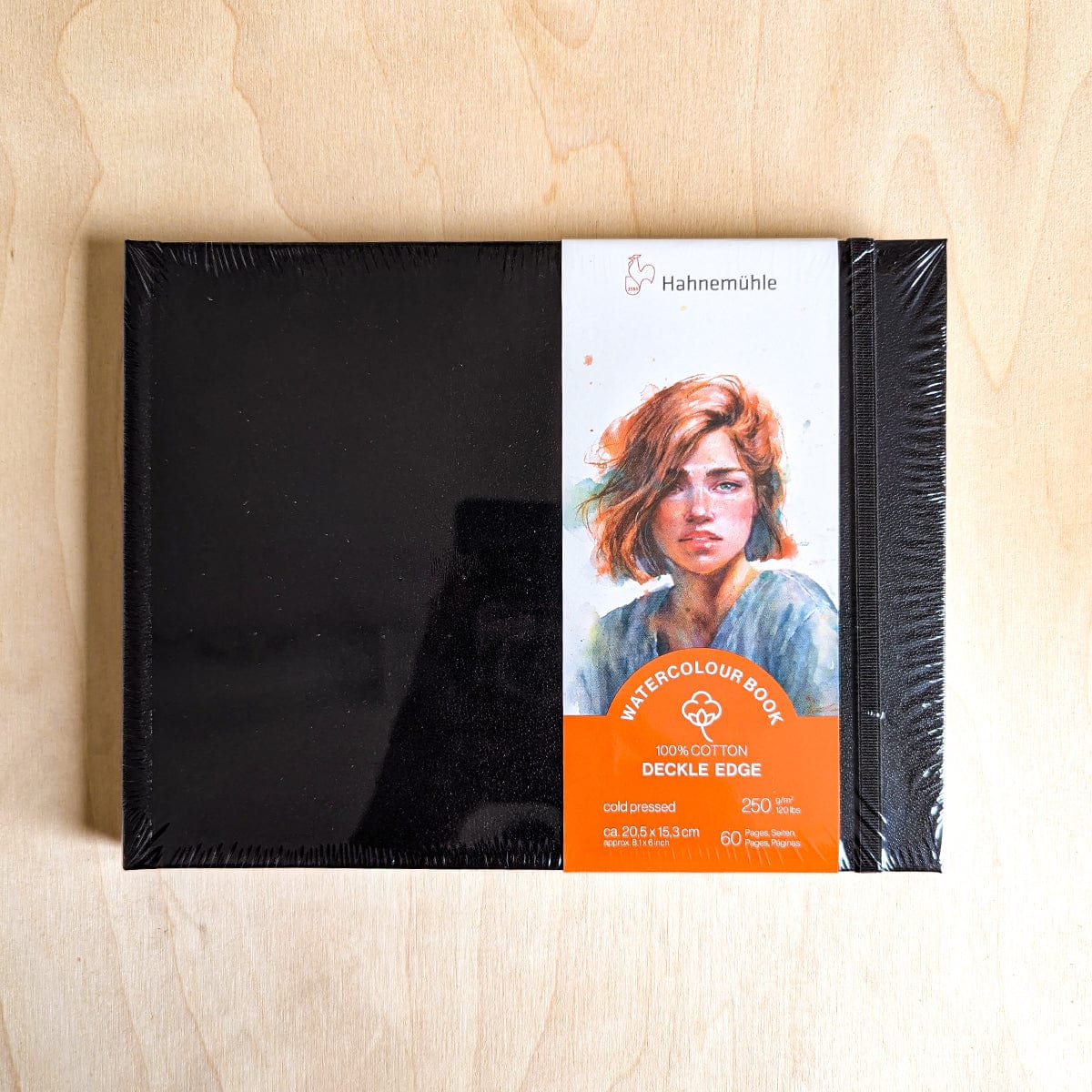 Hahnemühle Watercolour Pad - Hardcover Hahnemühle - 100% Cotton Deckle Edge Watercolour Book - 20.5x15.3 - Landscape Style