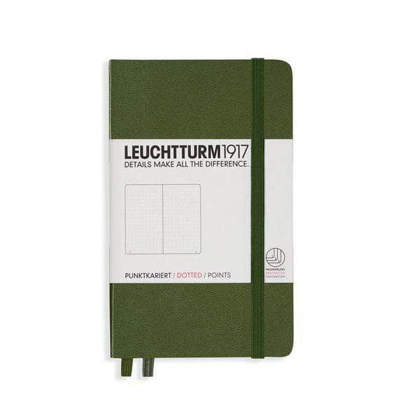 Leuchtturm1917 Notebook Army / Dotted Leuchtturm1917 - Pocket Notebook - Hardcover - A6