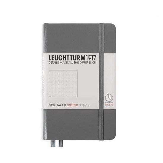 Leuchtturm1917 Notebook - Ruled Anthracite / Dotted Leuchtturm1917 - Pocket Notebook - Hardcover - A6