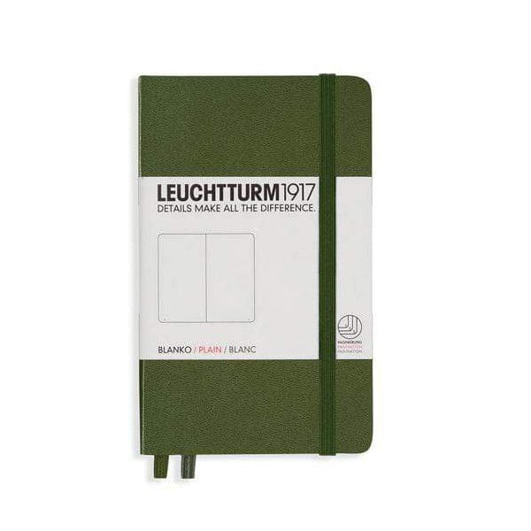 Leuchtturm1917 Notebook - Ruled Army / Plain Leuchtturm1917 - Pocket Notebook - Hardcover - A6