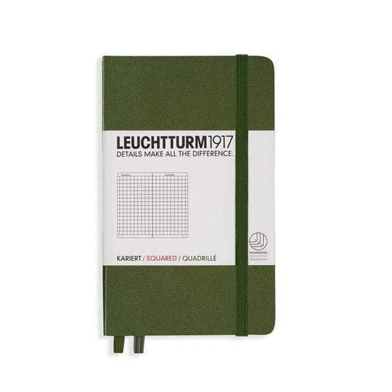 Leuchtturm1917 Notebook - Ruled Army / Squared Leuchtturm1917 - Pocket Notebook - Hardcover - A6