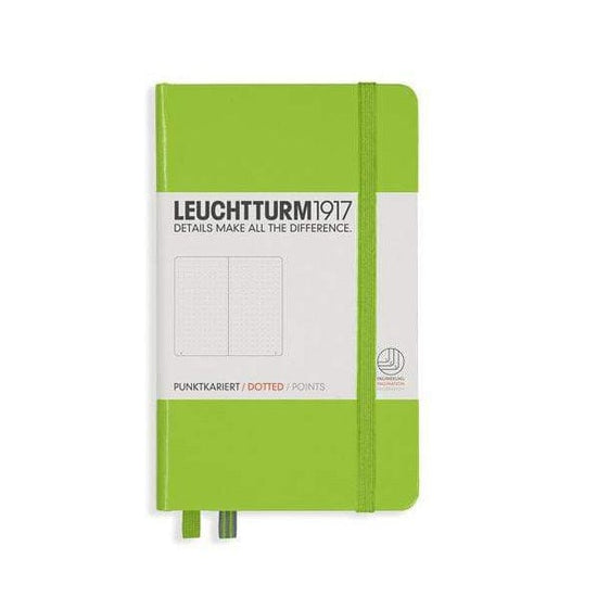 Leuchtturm1917 Notebook - Ruled Lime / Dotted Leuchtturm1917 - Pocket Notebook - Hardcover - A6