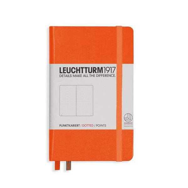 Leuchtturm1917 Notebook - Ruled Orange / Dotted Leuchtturm1917 - Pocket Notebook - Hardcover - A6