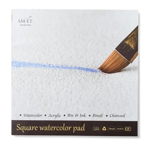 SM-LT Watercolour Pad - Gluebound SM-LT - Watercolour Pad - Cold Press - 260gsm - 30cm Square