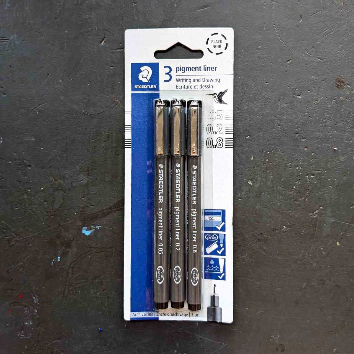 Staedtler Pigment Liner Set Staedtler - Pigment Liners - Set of 3 - Assorted Black Pens