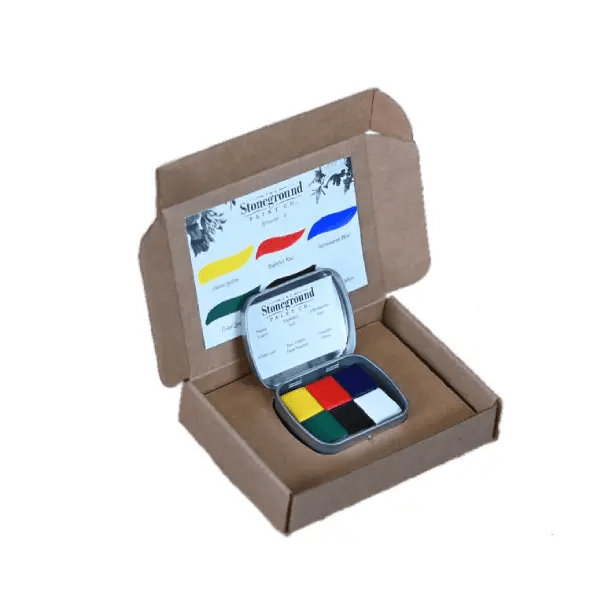 Stoneground Paint Co. Designer Gouache Set Stoneground - Gouache Half Pans - Set of 6 Colours