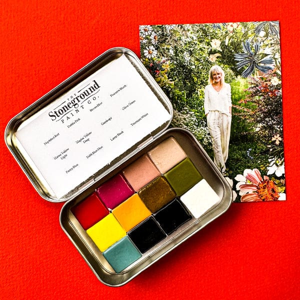 Stoneground Paint Co. Watercolour Set Stoneground - Watercolour Half Pans - Set of 12 Colours - Sarah Simon's Splendid Palette