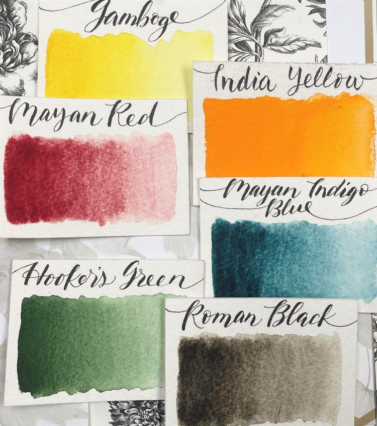 Stoneground Paint Co. Watercolour Set Stoneground - Watercolour Half Pans - Set of 6 Colours - Autumn