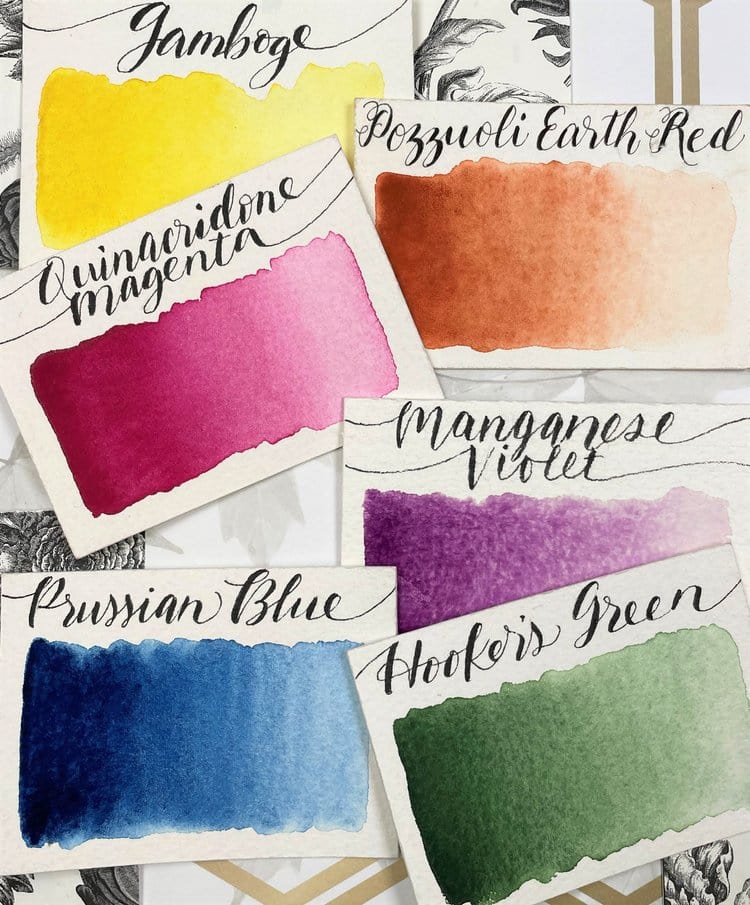 Stoneground Paint Co. Watercolour Set Stoneground - Watercolour Half Pans - Set of 6 Colours - Night Garden