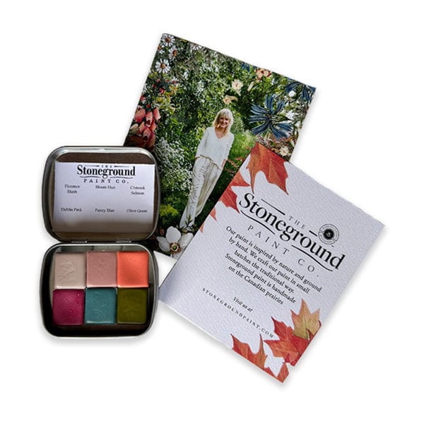 Stoneground Paint Co. Watercolour Set Stoneground - Watercolour Half Pans - Set of 6 Colours - Sarah Simon's Custom August 2023 Palette