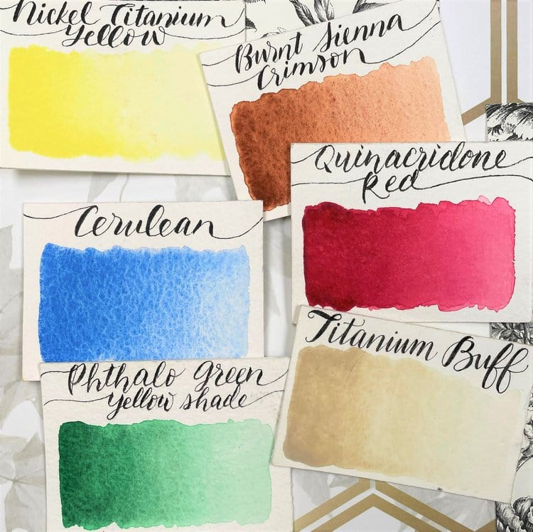 Stoneground Paint Co. Watercolour Set Stoneground - Watercolour Half Pans - Set of 6 Colours - Spring