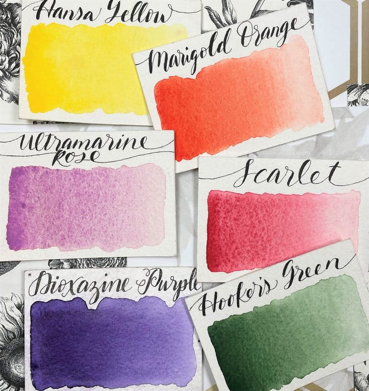 Stoneground Paint Co. Watercolour Set Stoneground - Watercolour Half Pans - Set of 6 Colours - Warm Botanical