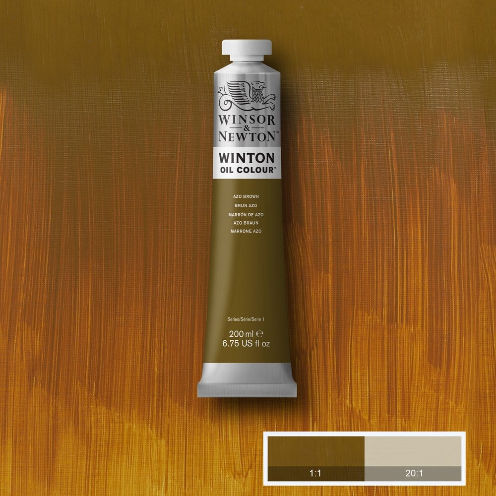 Winsor & Newton Oil Colour AZO BROWN Winsor & Newton - Winton Oil Colour - 200mL Tubes - Series 1