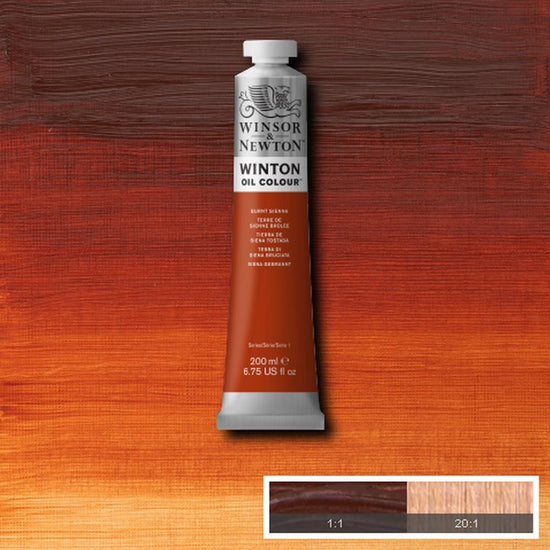 Winsor & Newton Oil Colour BURNT SIENNA Winsor & Newton - Winton Oil Colour - 200mL Tubes - Series 1