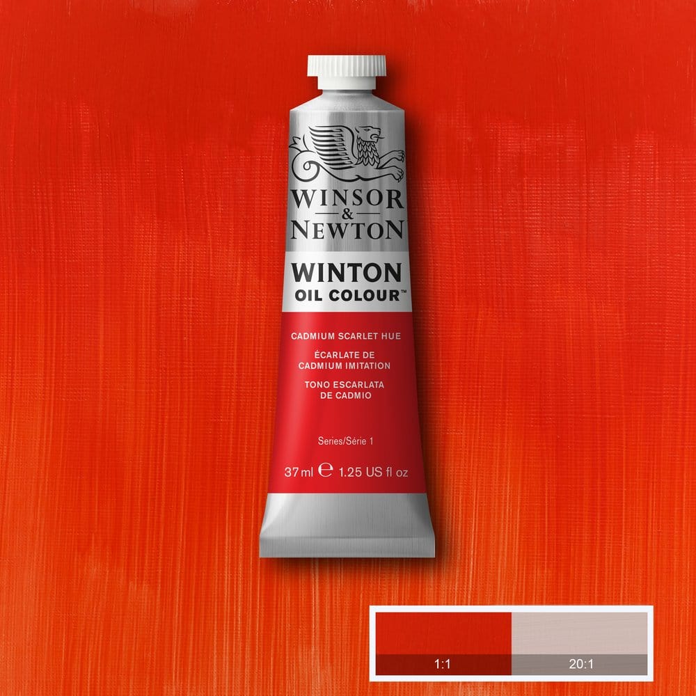 Winsor & Newton Oil Colour CADMIUM SCARLET HUE Winsor & Newton - Winton Oil Colour - 37mL Tubes - Series 1