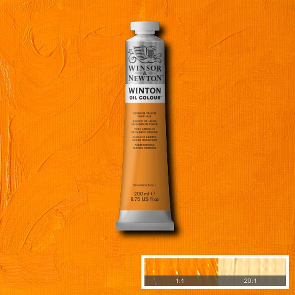 Winsor & Newton Oil Colour CADMIUM YELLOW DEEP HUE Winsor & Newton - Winton Oil Colour - 200mL Tubes - Series 1