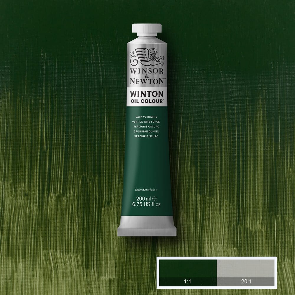 Winsor & Newton Oil Colour DARK VERDIGRIS Winsor & Newton - Winton Oil Colour - 200mL Tubes - Series 1