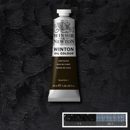 Winsor & Newton Oil Colour LAMP BLACK Winsor & Newton - Winton Oil Colour - 37mL Tubes - Series 1