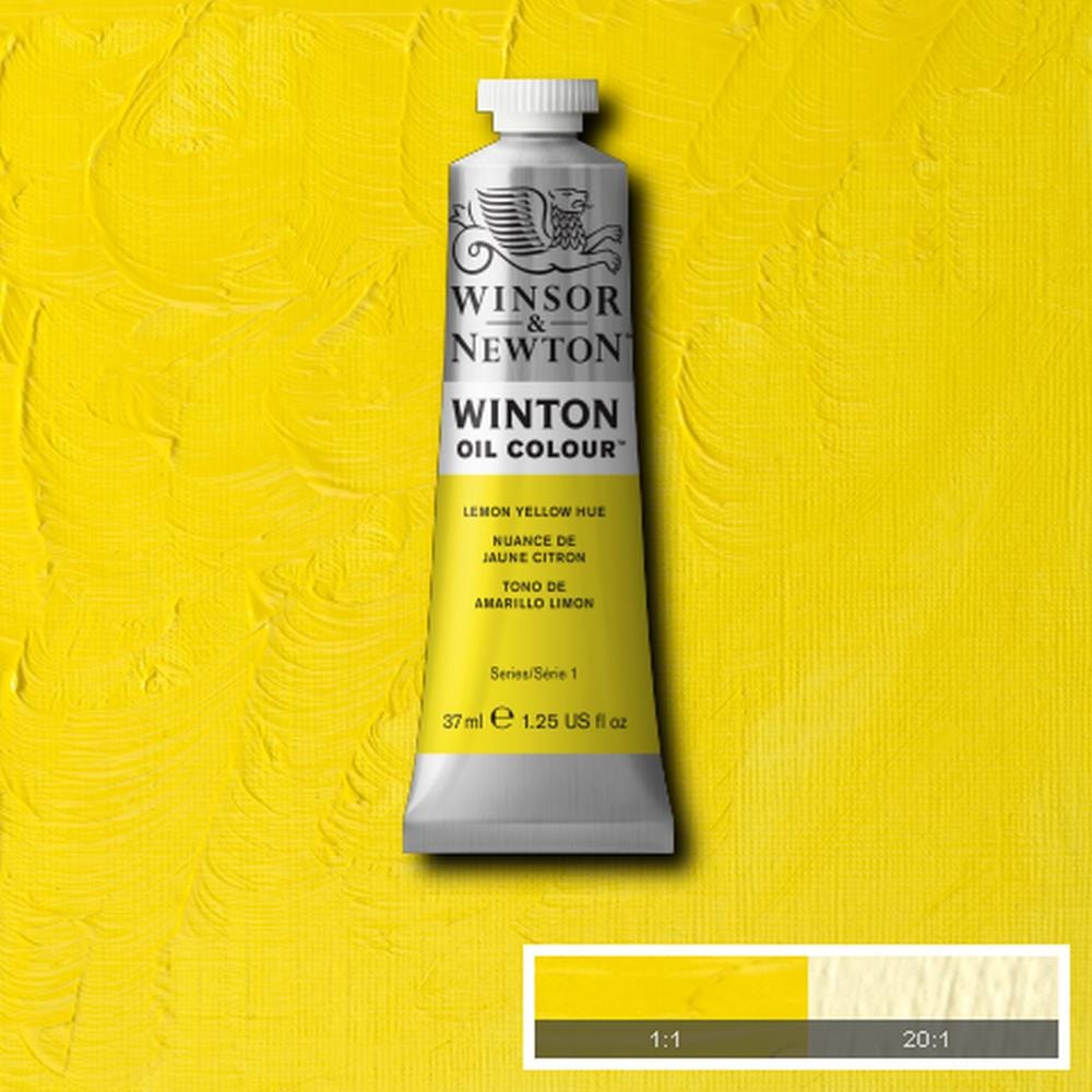 Winsor & Newton Oil Colour LEMON YELLOW HUE Winsor & Newton - Winton Oil Colour - 37mL Tubes - Series 1