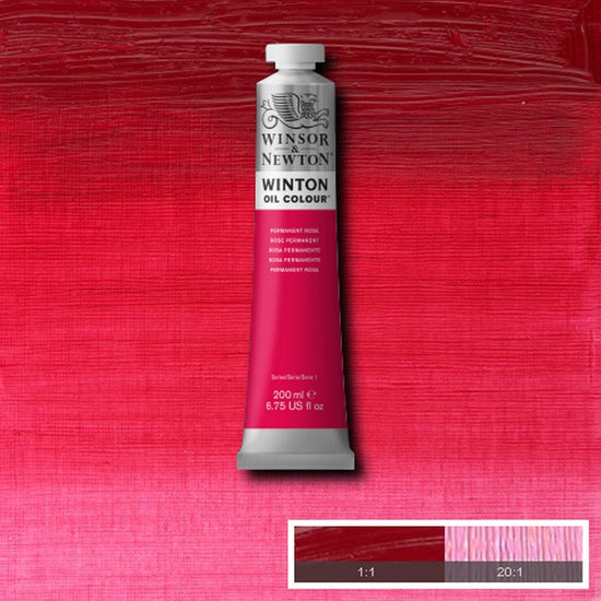 Winsor & Newton Oil Colour PERMANENT ROSE Winsor & Newton - Winton Oil Colour - 200mL Tubes - Series 1