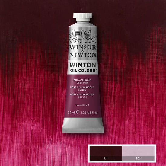 Winsor & Newton Oil Colour QUINACRIDONE DEEP PINK Winsor & Newton - Winton Oil Colour - 37mL Tubes - Series 1
