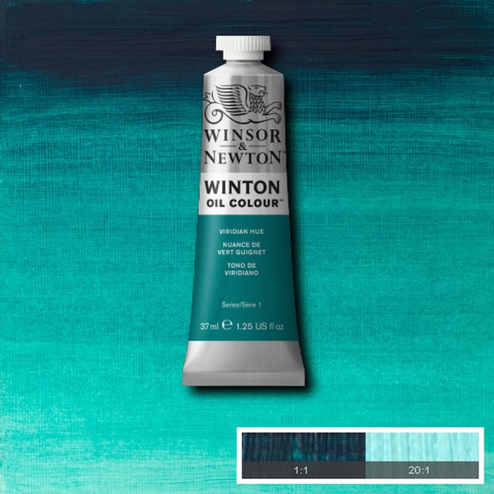 Winsor & Newton Oil Colour VIRIDIAN HUE Winsor & Newton - Winton Oil Colour - 37mL Tubes - Series 1