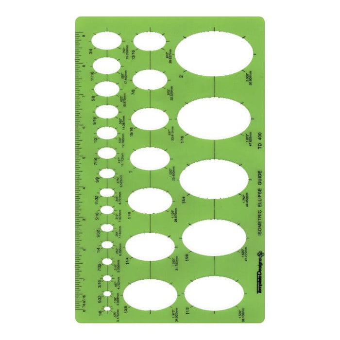 ALVIN TEMPLATE Alvin - Isometric Ellipse Guide - Item #TD400