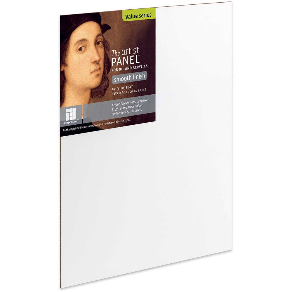 Ampersand Primed Wood Panel Ampersand - Primed Wood Panel - Smooth - 1/8" Depth - 11x14"