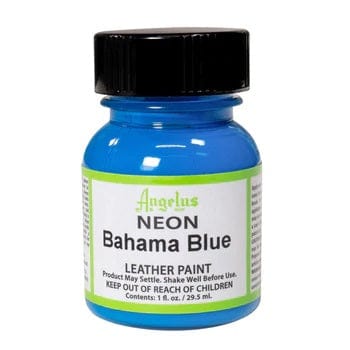 ANGELUS Acrylic Leather Paint Bahama Blue Angelus - Acrylic Leather Paints - 1oz Bottles - Neon Colours