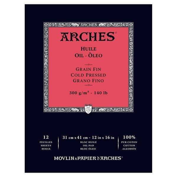 ARCHES OIL PAD Arches Oil Paper Pad 140 lbs. 12x16"