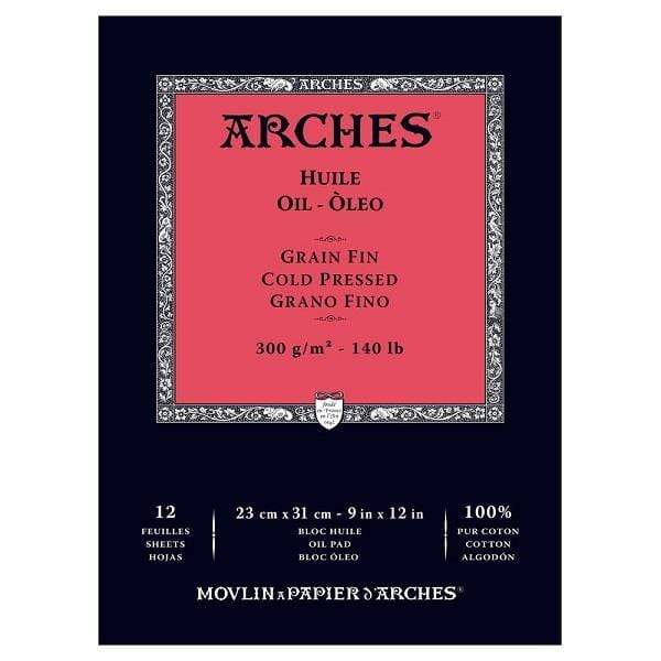 ARCHES OIL PAD Arches Oil Paper Pad 140 lbs. 9x12"