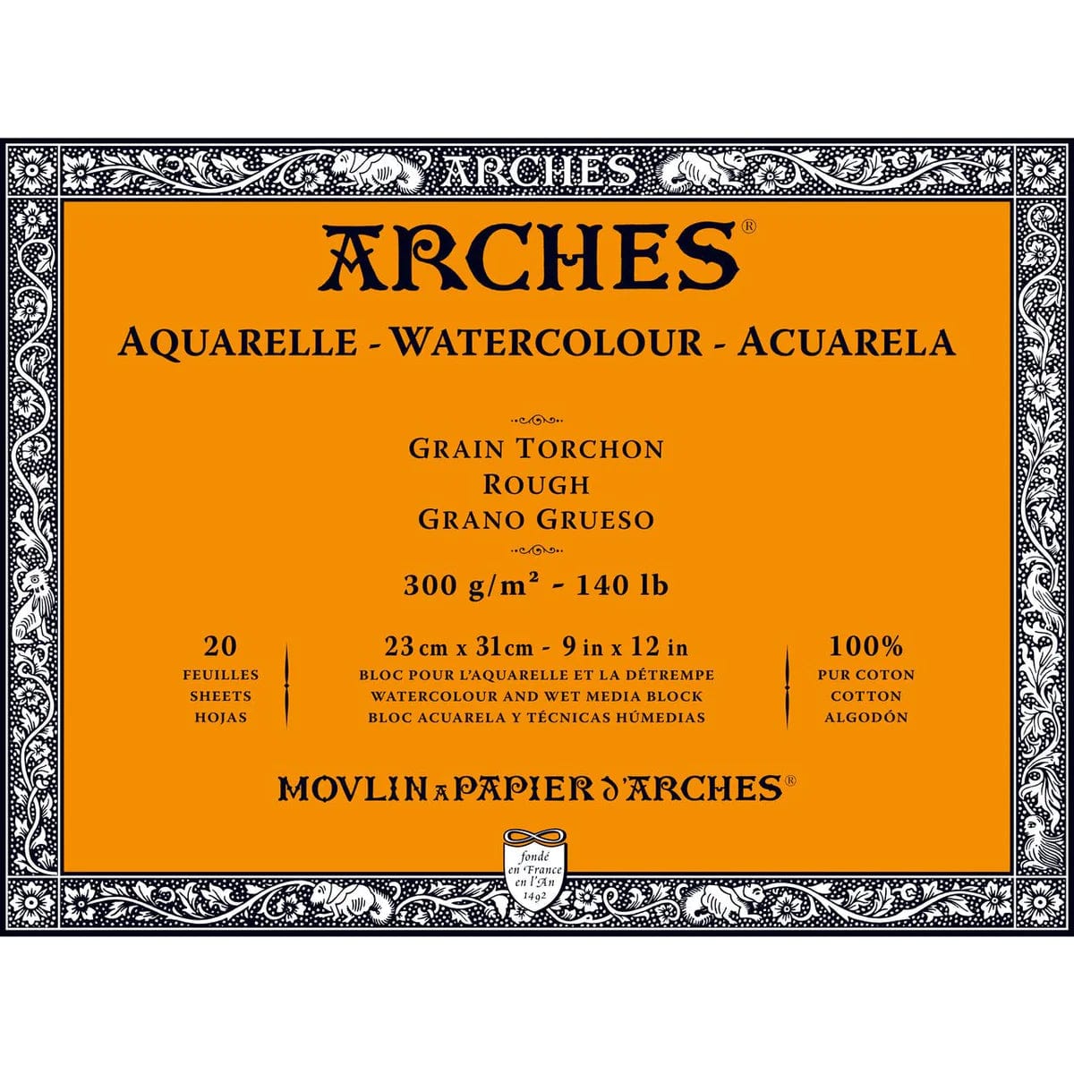 Arches Watercolour Block Arches - Watercolour Block - Rough - 140lb - 9x12" - Item #A1795085
