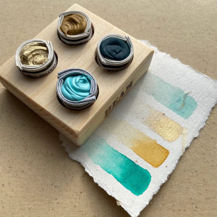 Beam Paints Watercolour Set Beam - Watercolour Paintstone Set - Gold Creek Pine Palette - 4 Colours